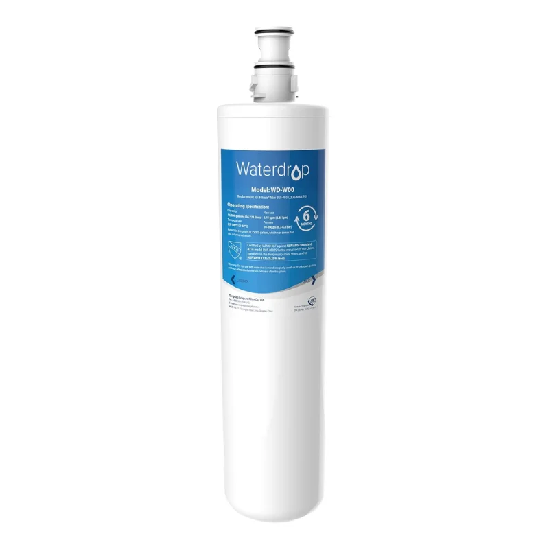 Waterdrop 3US-MAX-F01 Maximum Under Sink Water Filter, Replacement for Filtrete® Advanced 3US-PF01, 3US-MAX-F01, 3US-PS01