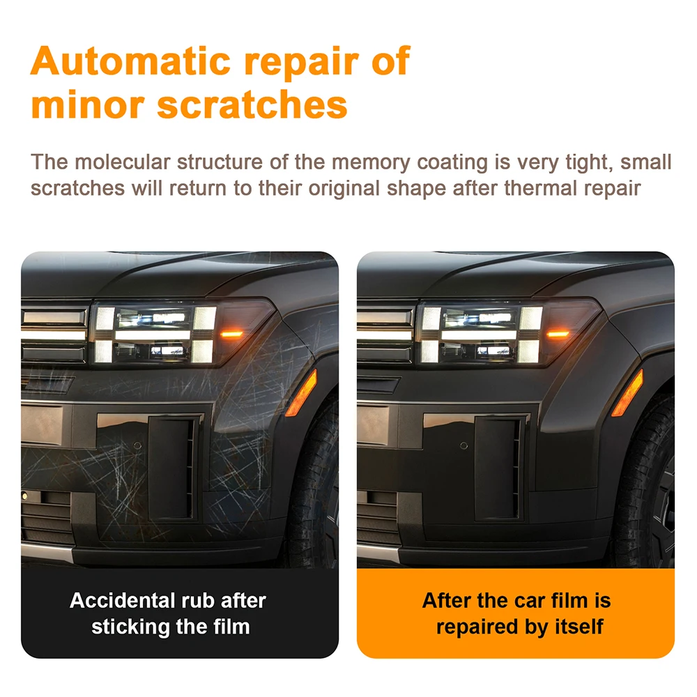 Headlight Rearview Film for Hyundai Santa FE 2024 2025 Car Paint Protection Film TPU Pre-cut Anti-scratch Repair Transparent