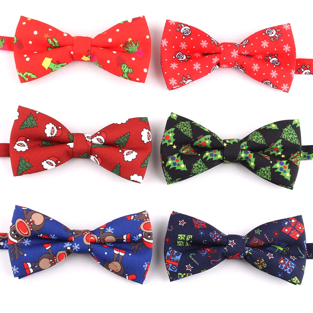 Christmas Series Classic Pre-tied Bow Tie For Men Women Festival Bowties Gift For Men Christmas Gift