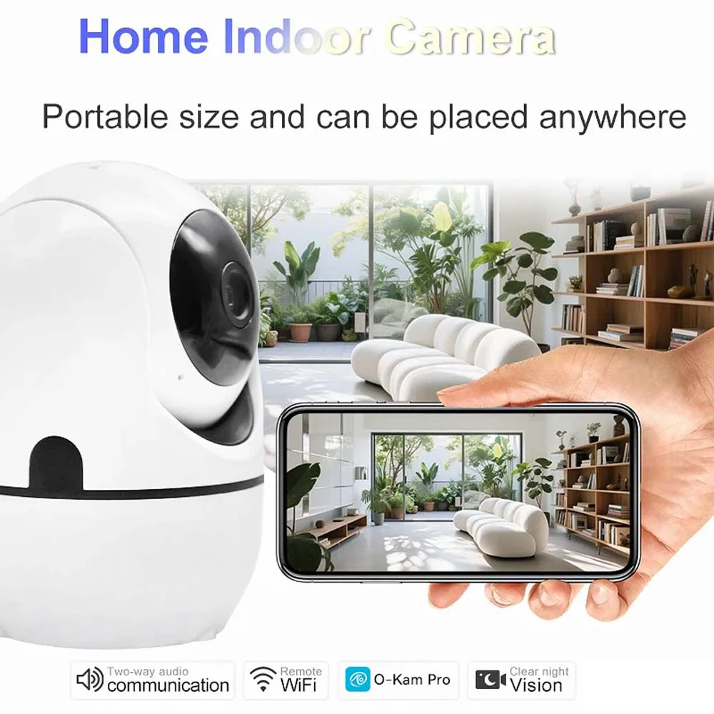 

PEGATISAN 2K WiFi PTZ Camera 360° Smart Tracking AI Motion Detection Night Vision Baby Monitor Home Security Camera
