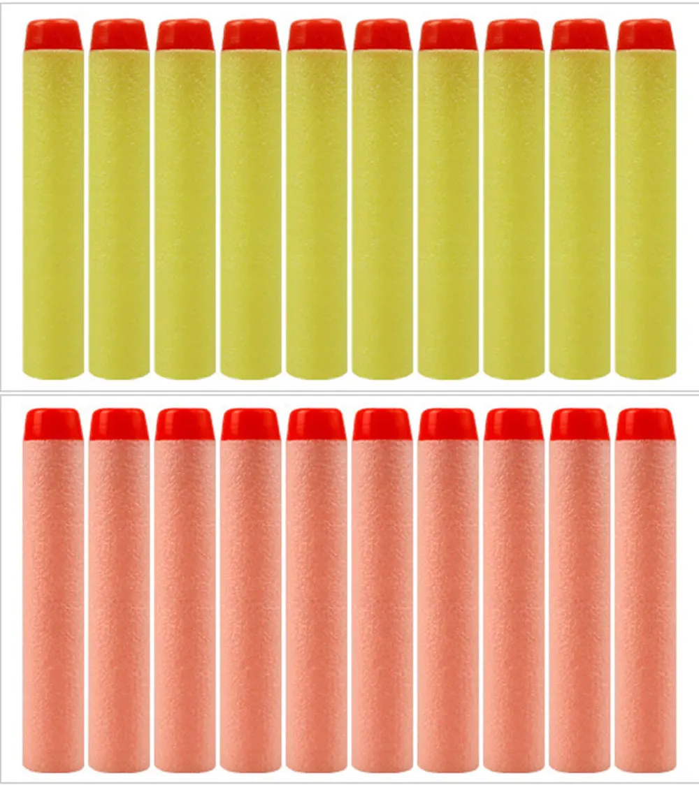 7.2 سنتيمتر 6.5 سنتيمتر جولة رئيس رصاصة طرية إيفا الإسفنج الذخيرة مسدس لعبة ملحق 11 اللون المتاحة لعبة الرصاص بالجملة QJ117