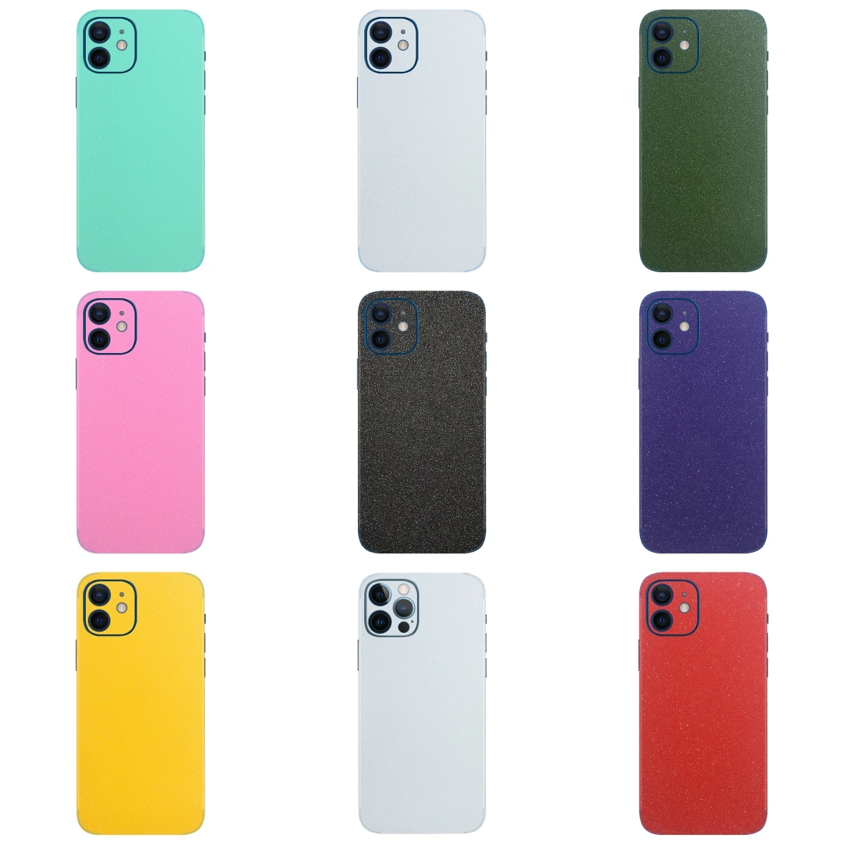 9Colors Flash Point Rear Stickers Wrap Decal Skin Paste For iPhone 15 14 13 15 Pro Max mini Plus Back Protector Film