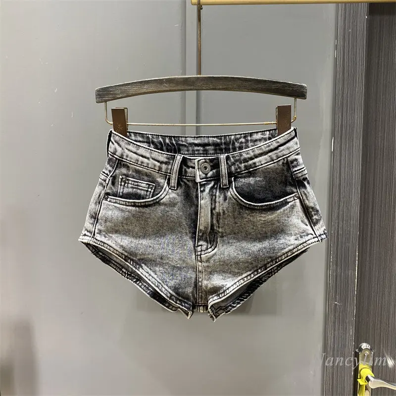 Imagem -03 - Primavera e Verão 2023 Denim Calças Quentes para as Mulheres Nova Sexy Cintura Alta Emagrecimento Retro Denim Super Shorts Curtos Roupas Mais Jovens