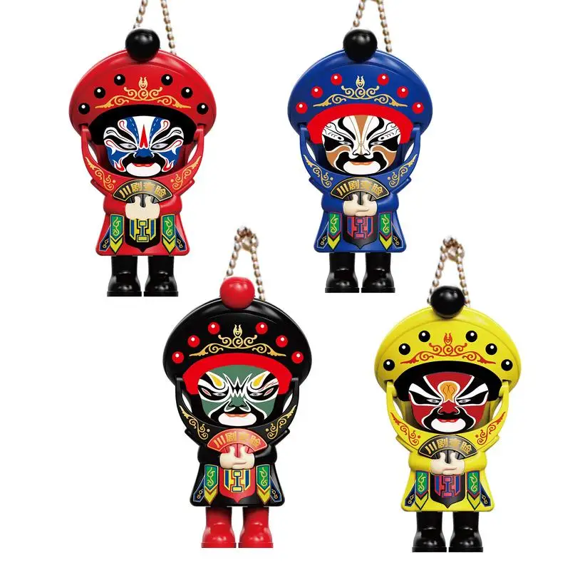 Gesichts wechsel Figur chinesische Volkskunst puppe mit 4-Stil Gesichts wechsel methoden Statuen für Wohnkultur ändern Gesicht Geschenke für
