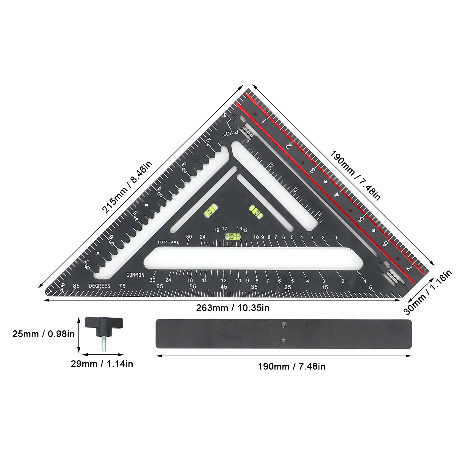 ช่างไม้สแควร์พลาสติก 90 องศาอเนกประสงค์พับกรอบสแควร์สําหรับโครงการงานไม้เฟอร์นิเจอร์การออกแบบสถาปัตยกรรม
