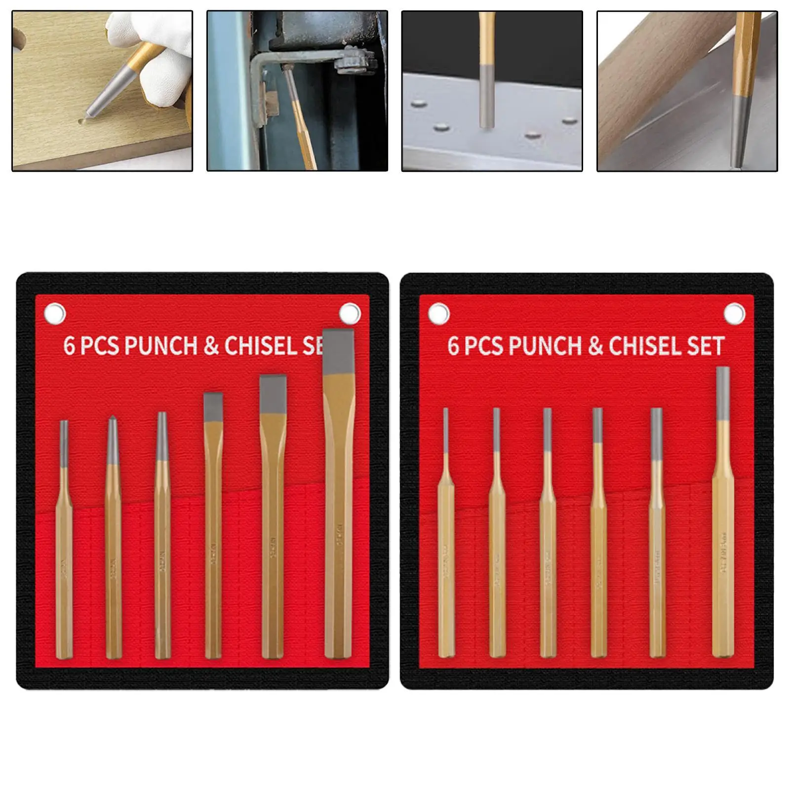 6 個のセンターパンチロケーターセット彫刻センタリングピンと DIY 用チゼルツール