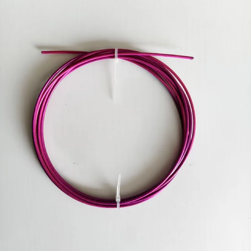 Mehrfarbiges langes Edelstahlkabel mit PVC, 2,0 mm Durchmesser, 3 Meter lang