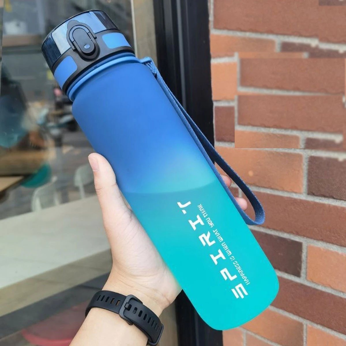 Gradiëntwaterfles - 1000 ml/600 ml/750 ml capaciteit Outdoor Camping Gym Geschikt Vakantiecadeau Verjaardag