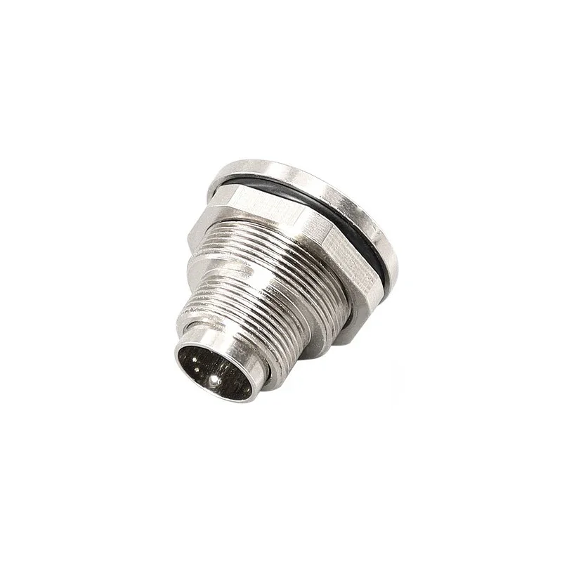 5/10/100 Sets M9 waterproof metal straight connector aviation plug socket 2/3/4/5/6/7/8 pins crimping welding plate front