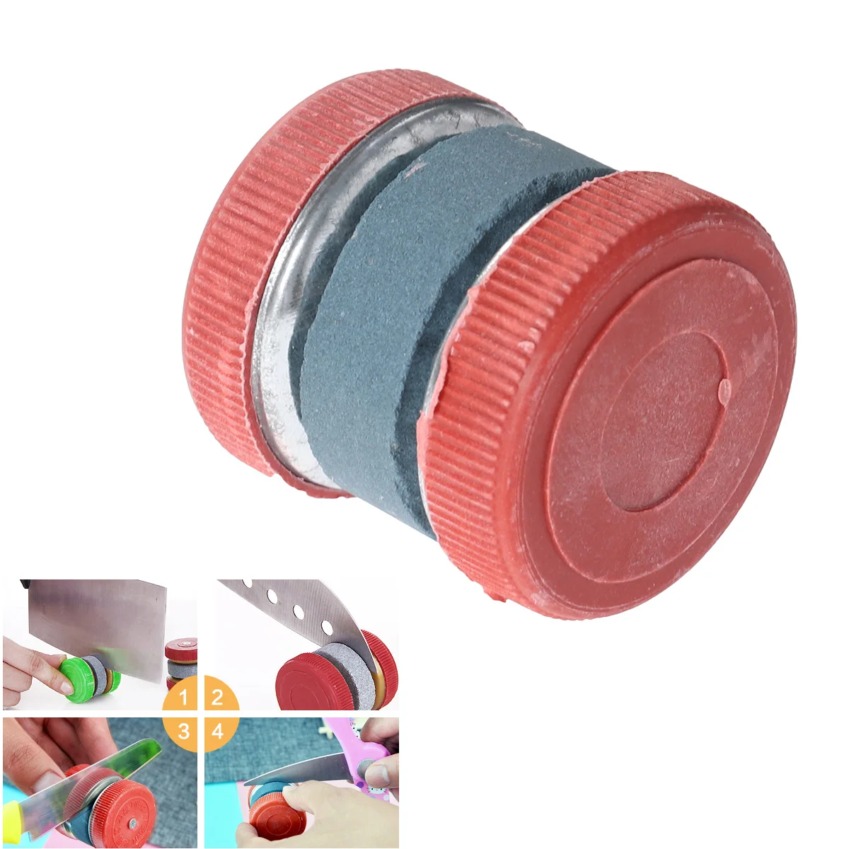 

Professional Knife Sharpener Sharpening Stone Kitchen Tools Cylindrical Design Easy Clean Reusable Long Lasting Reliable