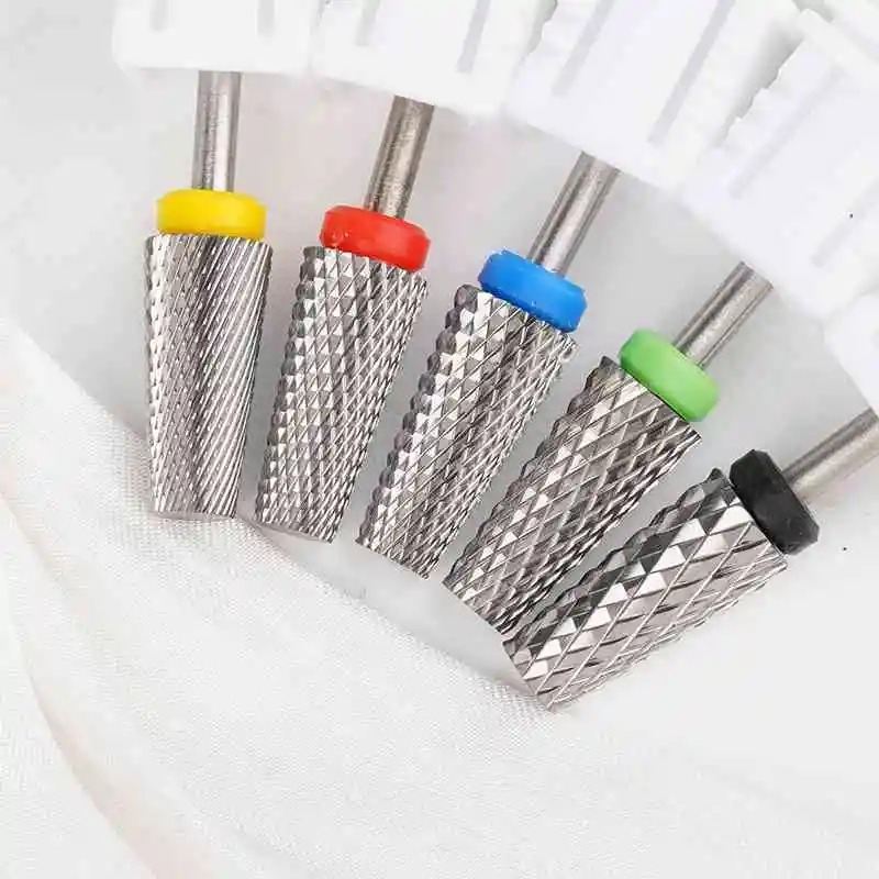 3 in 1 tungsten steel nail cross tooth grinding head exfoliating nail polish remover adhesive pre-sanding tool