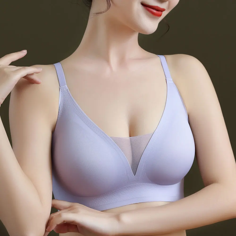 Bra tanpa kawat wanita, Beha Push Up Bralette seksi Brassiere lembut intim dapat dilepas bantalan Lingerie atasan