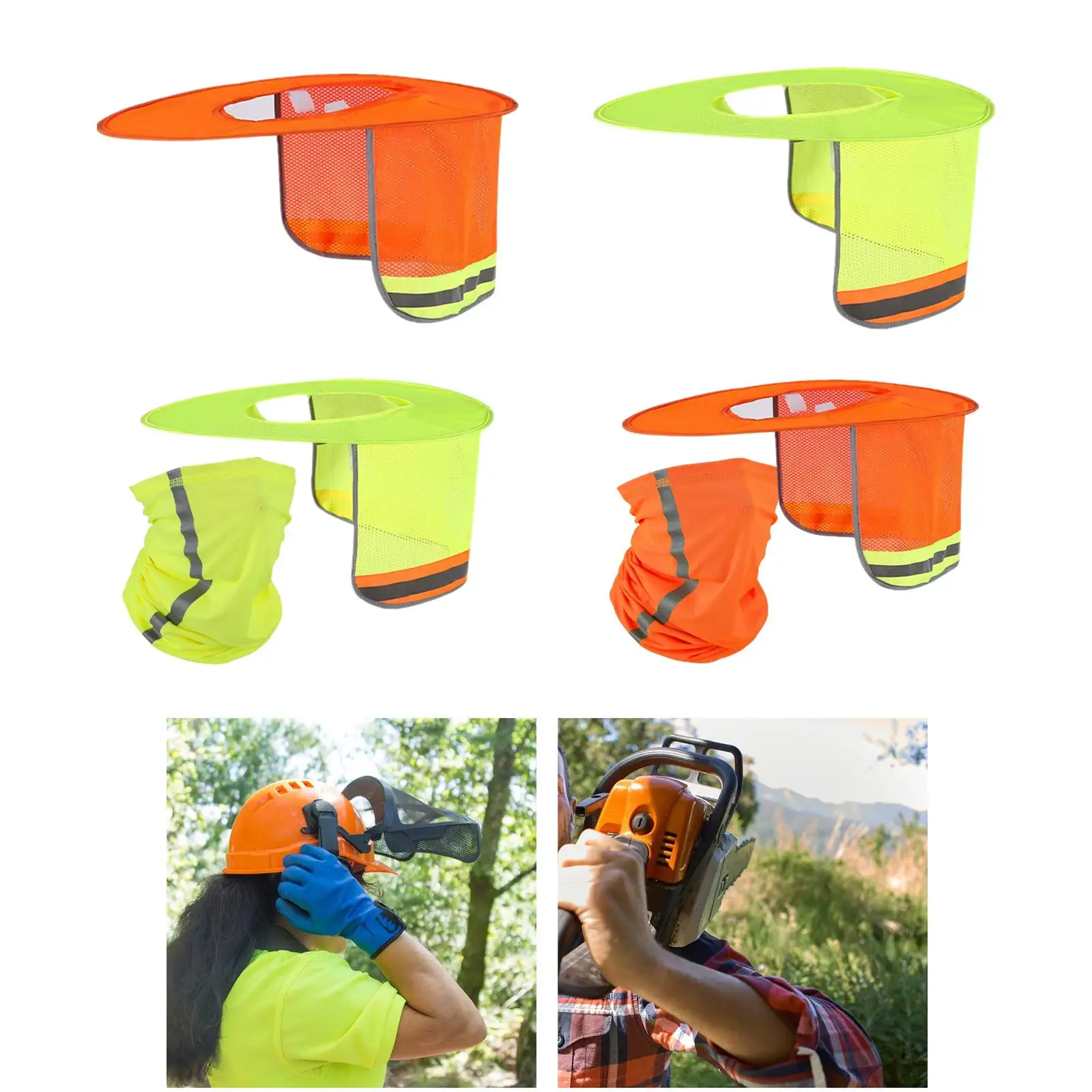 Hard Hat Sun Shield Lightweight Portable for Construction Sites Hard Hat Accessories Full Brim Hard Hat Visor Neck Sun Shield image 4