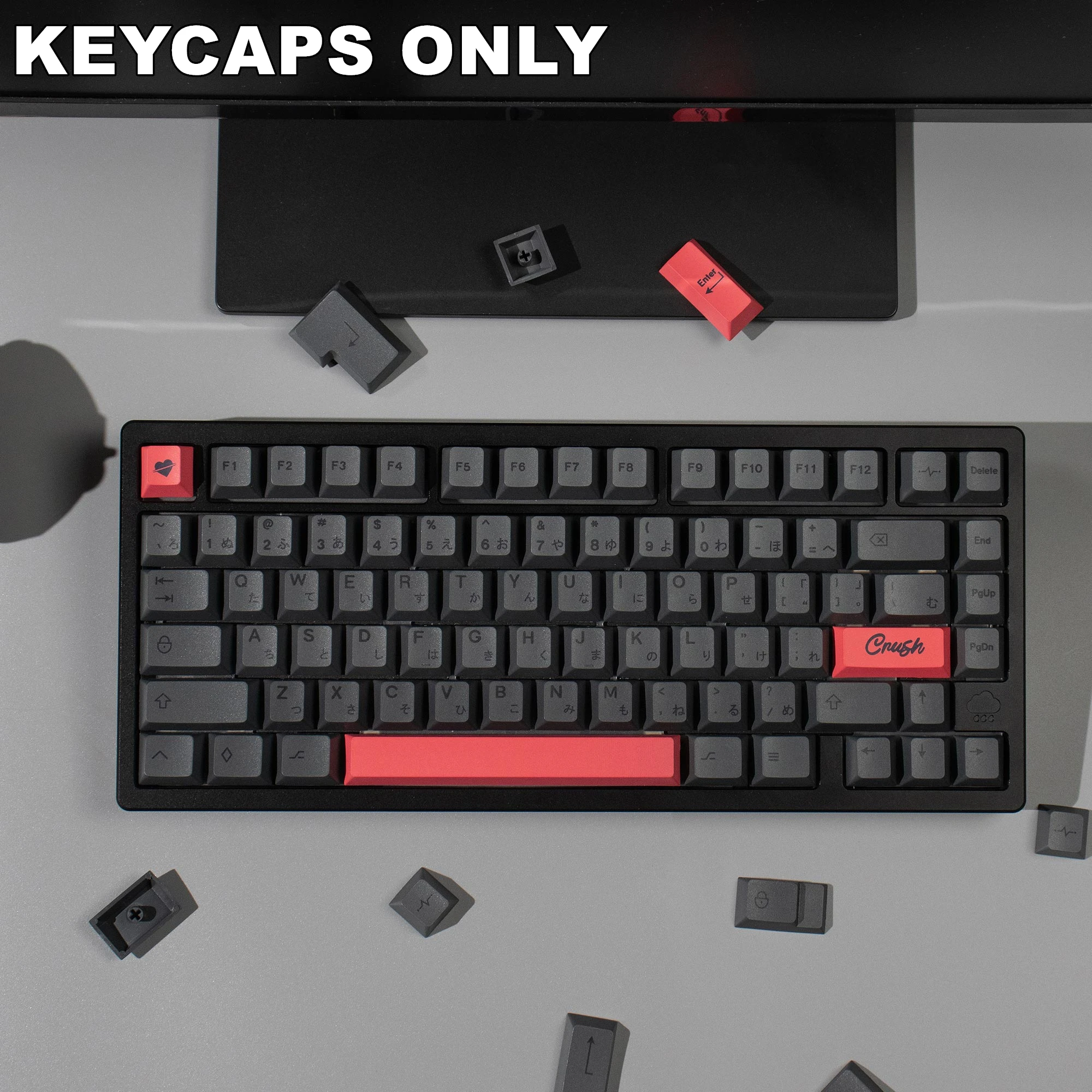 Imagem -03 - Kit de Teclado Mecânico Pbt Keycaps Cereja Perfil Dye-sublimated Keycap Conjunto para mx Cherry Gateron Switch Star Gray 143 Chaves