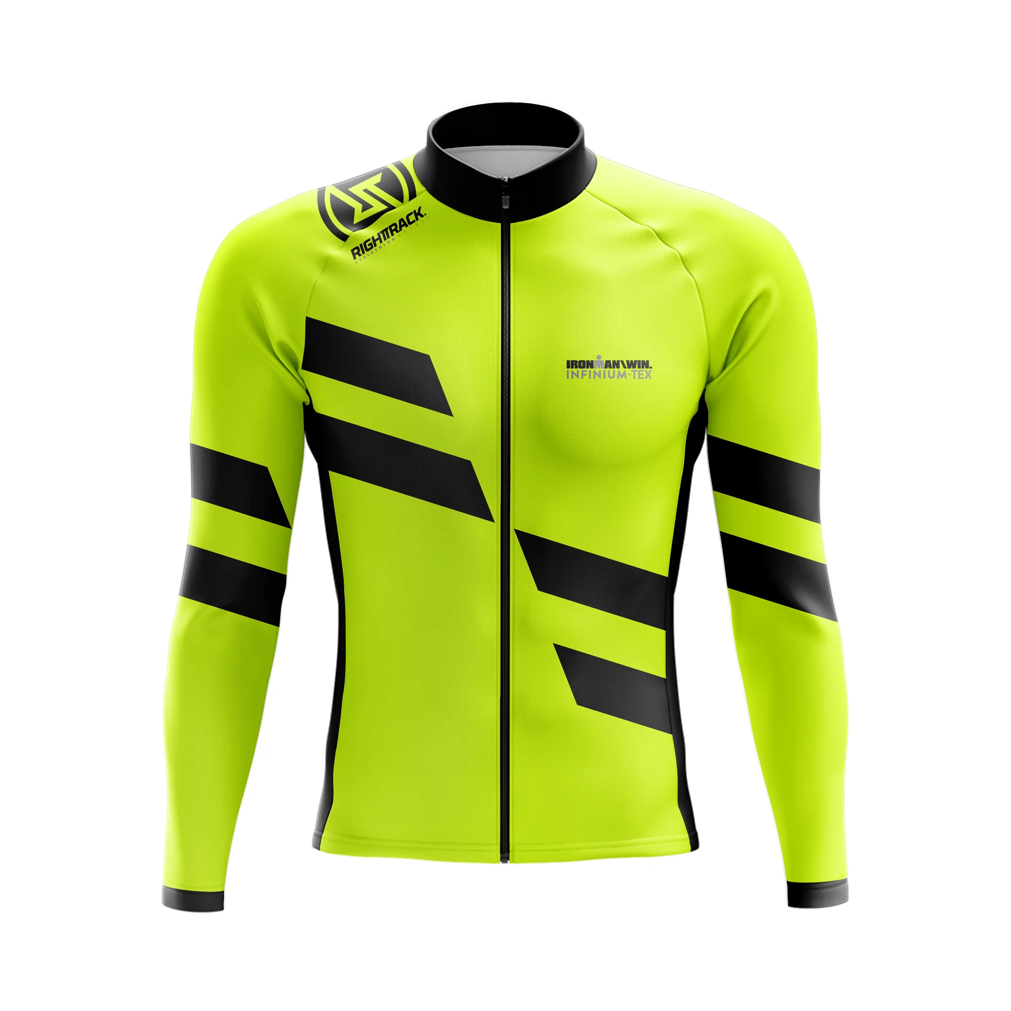 2024IRONMAN Winter Cycling Jersey Flour INFINIUM-TEX Thermal Fleece Long Sleeve Jackets RIGHTTRACK Outdoor Road Bike Apparel