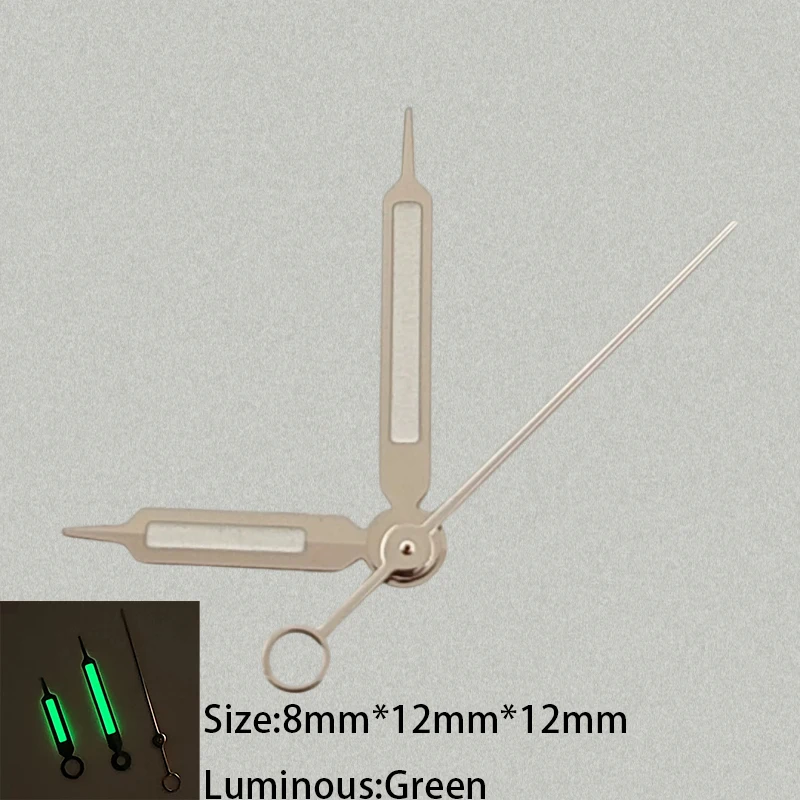 عالية الجودة تعديل بسيط تلميع الأخضر مضيئة 8*12*12 مللي متر ساعة الأيدي ساعة اكسسوارات لحركة NH35/NH36/4R/7S