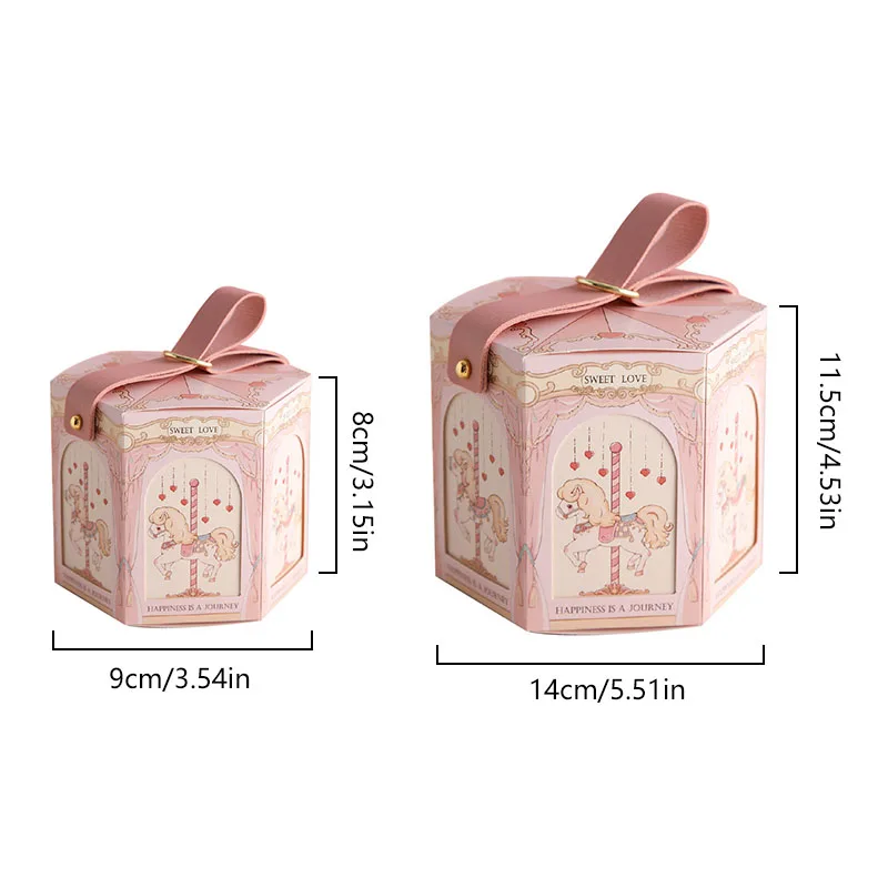 New Portable Gift Box Creative Wedding Chocolate Candy Bags Birthday Baby Shower Welcome Party Gift Cosmetic Packaging Box