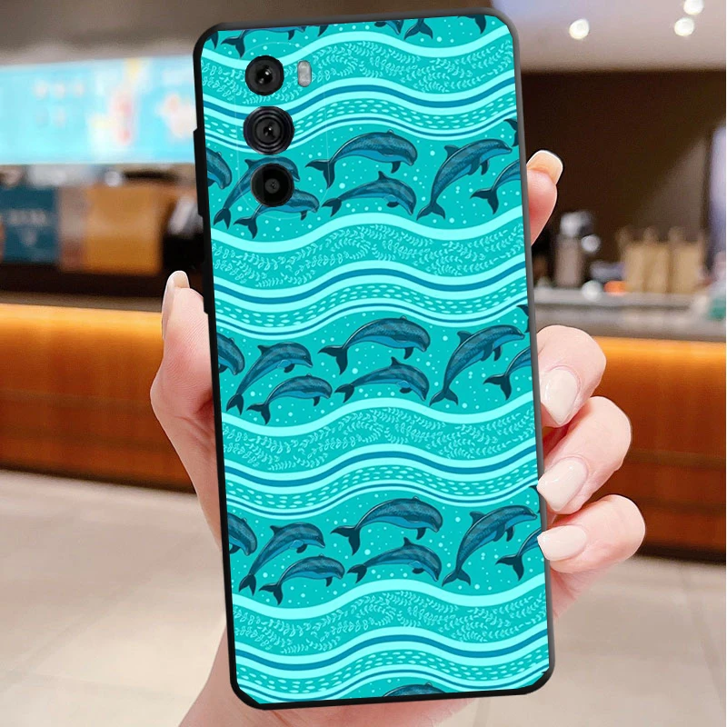 

New Soft TPU Phone Case For Motorola Edge 60 50 40 Pro 60 50 40 30 Ultra Neo Fusion Moto G Stylus G dolphins
