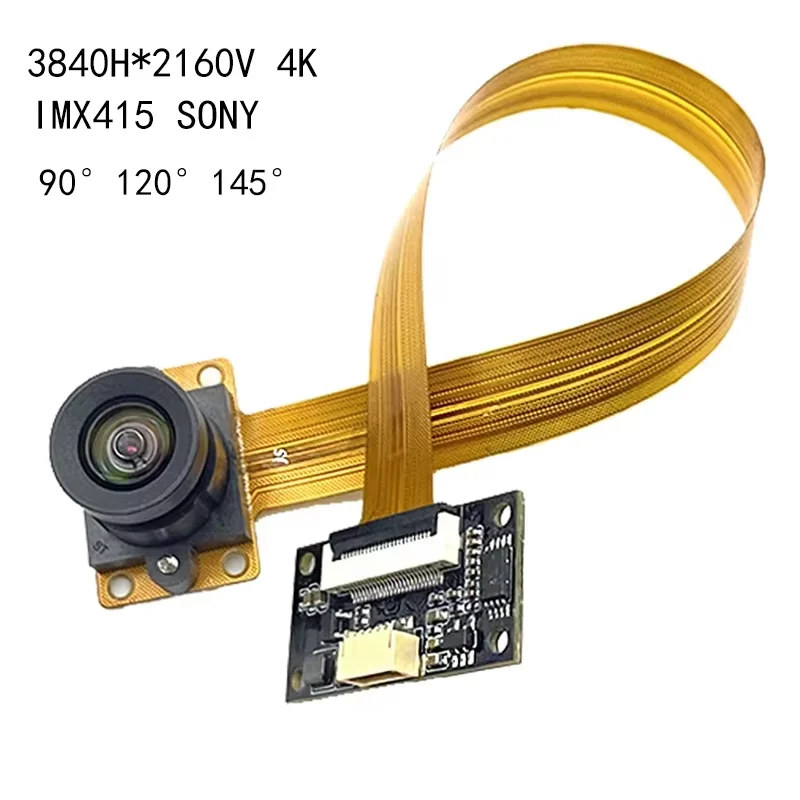 HD 4K Sony IMX415 3840H*2160V 90 degree lens 30fps USB2.0 Camera module Fixed Focus Free drive for face recognition and document