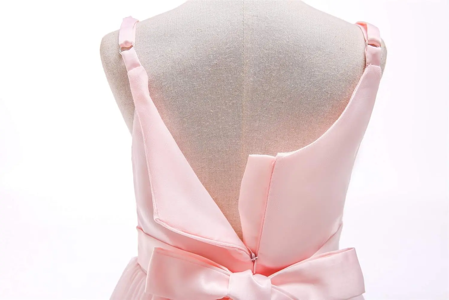 Gaun Tulle Tali Spaghetti untuk Pengiring Pengantin, Gaun Pesta Pernikahan Model A-Line, Gaun Putri untuk Pesta Ulang Tahun, Gaun Ball Gown untuk Anak Perempuan