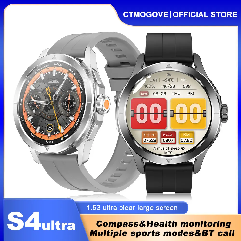 New S4 Ultra 1.53‘‘ TFT Screen Voice Calling Smart Watch Health and Fitness Tracking Smartwatch for Men Women