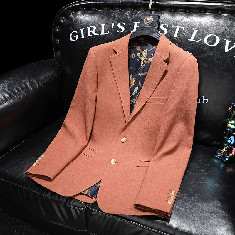 

Briti Sle Men's Zipper Stand Collar Riding Denim Jaet Faionable Urban Casual Long Sve Busin Casual Pure Color