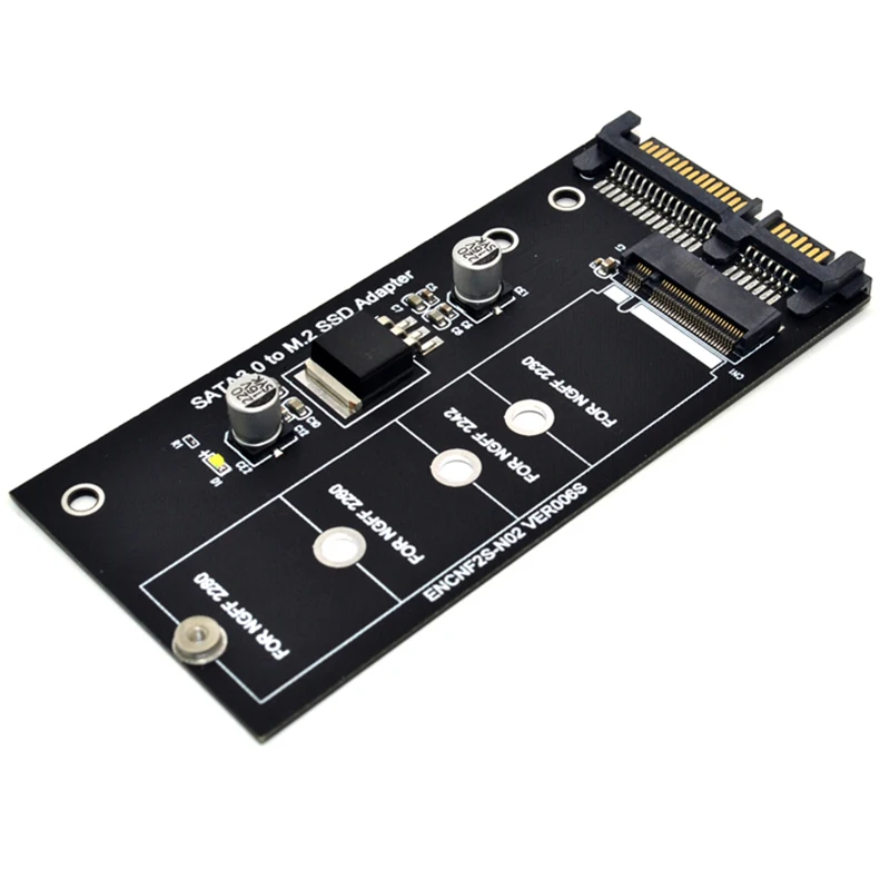 AAAF NGFF M.2 อะแดปเตอร์ M2 SATA3 Raiser M.2 ไปยังอะแดปเตอร์ SATA SSD M2 ไปยัง SATA Expansion Card B Key สนับสนุน 30/42/60/80 มม.
