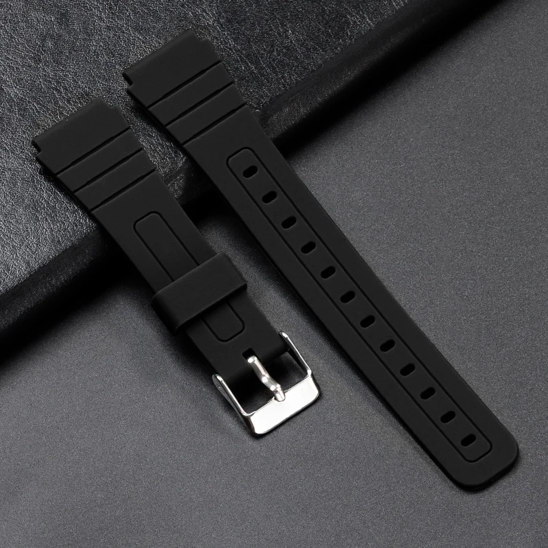 For CASIO F-91W strap 18mm Silicone Watch band for W800H SGW400 F84 F105/108 A158/168 AE1200/1300 Sports Replacement Bracelet