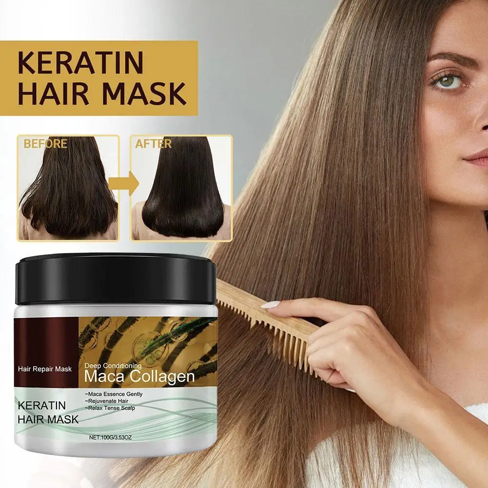 

Collagen Hair Treatment Deep Repair Conditioning Argan Oil Hair Mask Essence For Dry And Damaged Hair 100ml Hair Care Maks