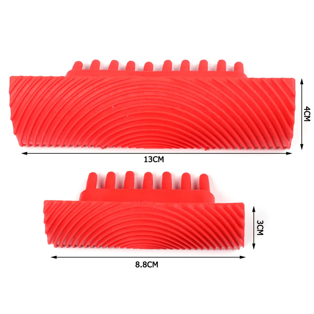 2Pcs Wood Grain Painting Tool Rubber Material DIY Wall Decorating Tool Wood Graining Effect for Vivid Wall Finish