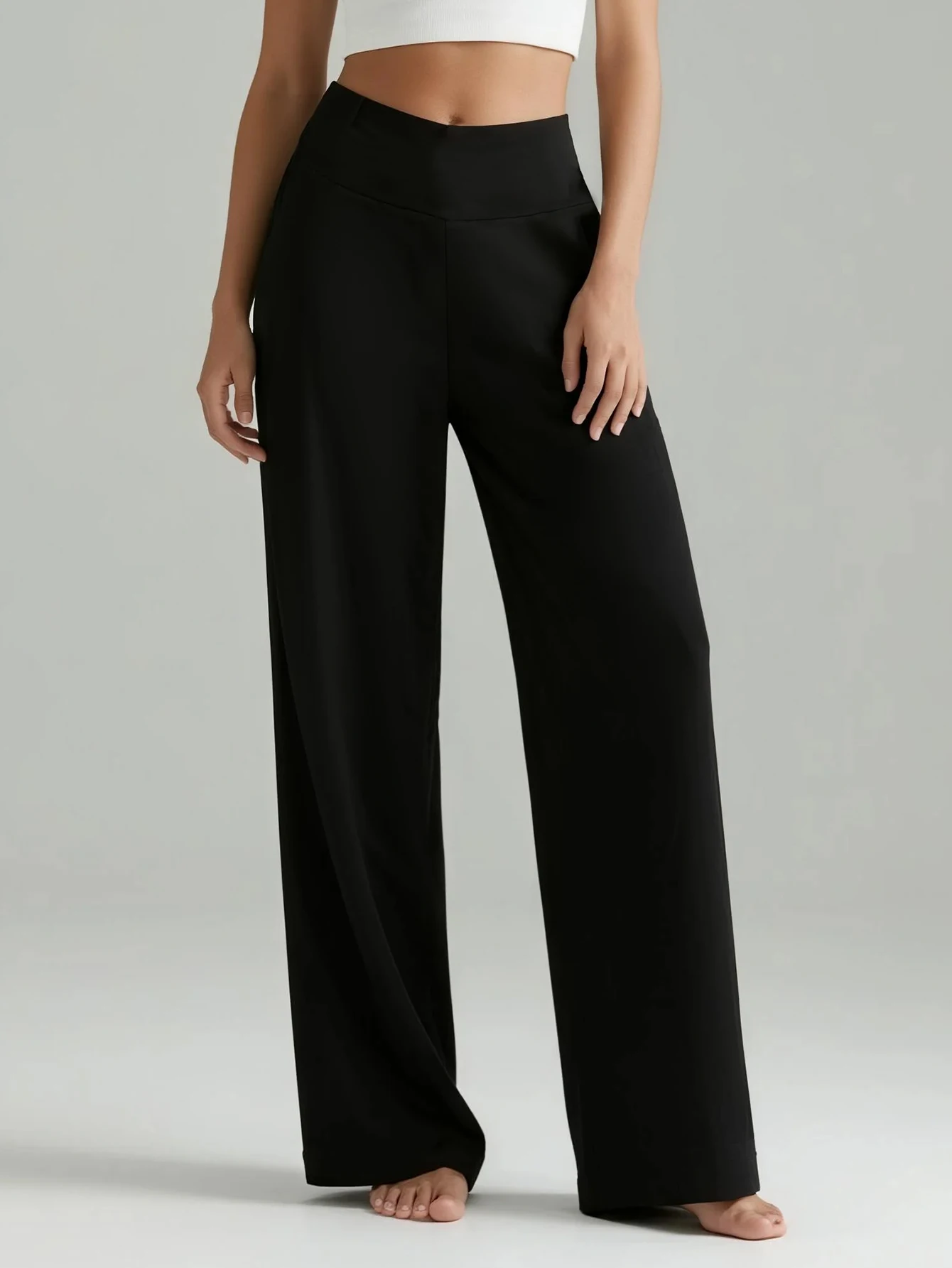 Y2K Style Versatile Full-Length Wide-Leg Straight-Leg Pants Women's Casual Daily Commute Office Street Home Pants