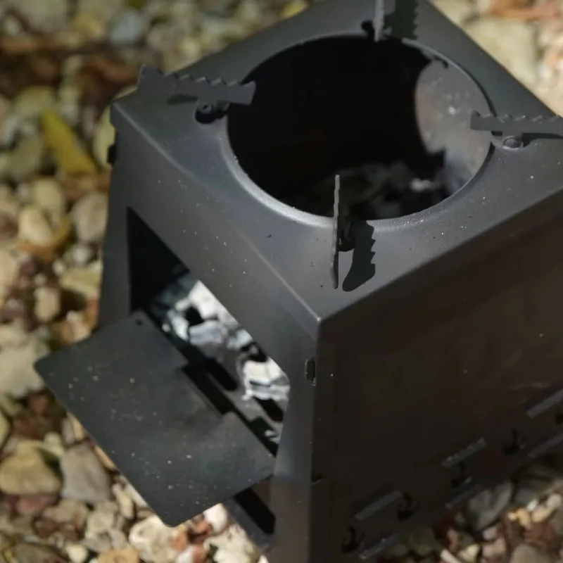 Suitable for long-term outdoor use as an industrial-grade pagoda-style wooden stove