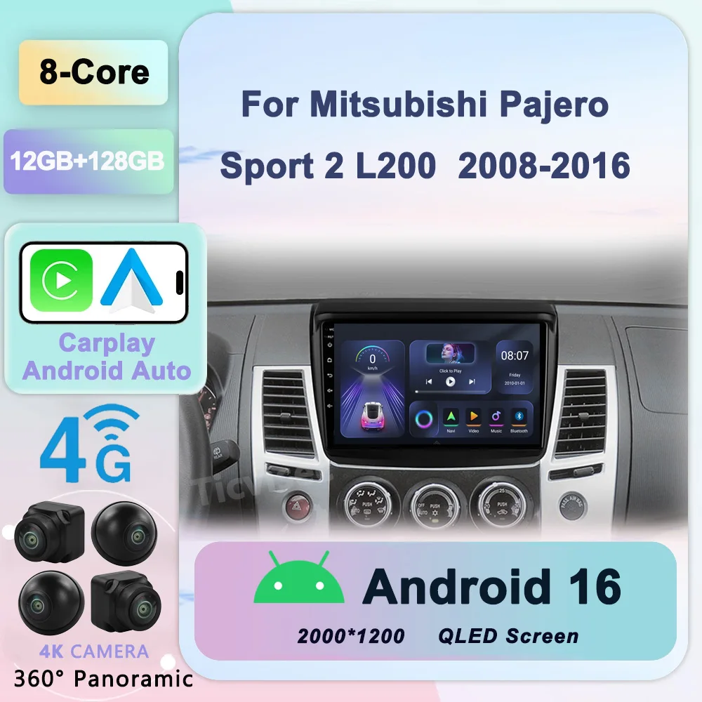 

Android 16 For Mitsubishi Pajero Sport 2 2008 - 2016 L200 Triton 2006 - 2014 Android Car Radio Multimedia Video Player stereo BT