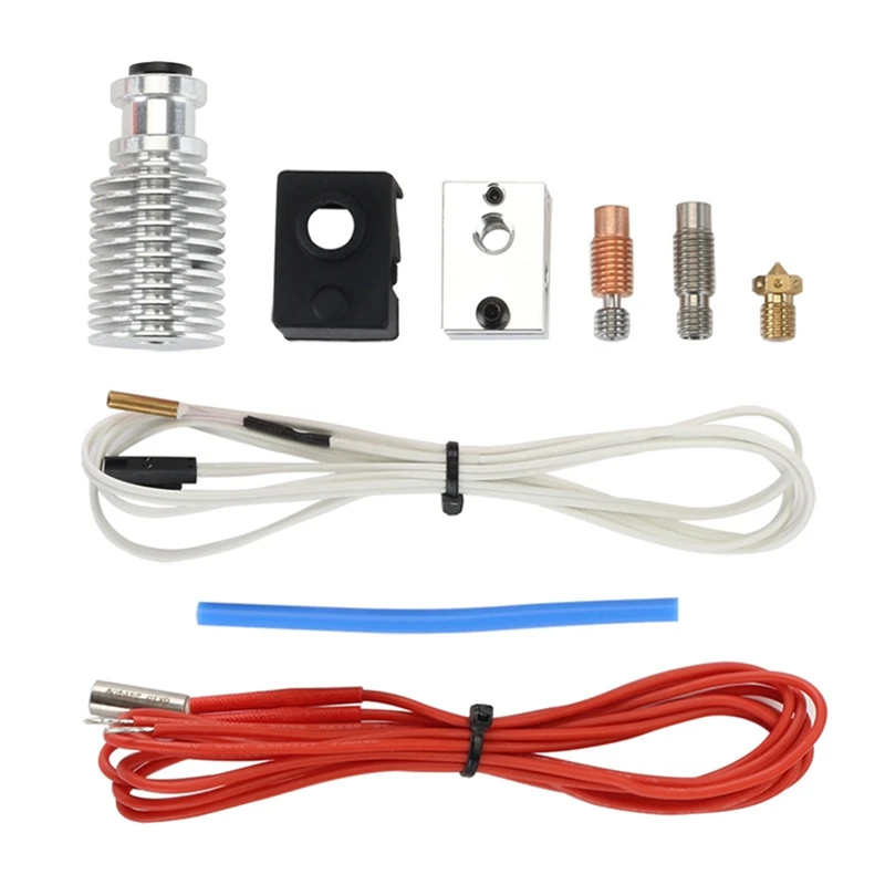 1Set 3D Printer Parts Prusa MK3S+ Extruder Nozzle Heating Aluminum Fast Hose Kit Replacement High Temperature Resistance