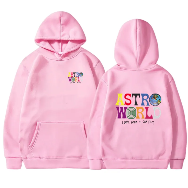 ASTROWORLD WISH YOU WERE HERE Print Men's Sports Hoodie Set Unisex Fleece Sweater Casual Designer Sportswear Casual Pullover Top