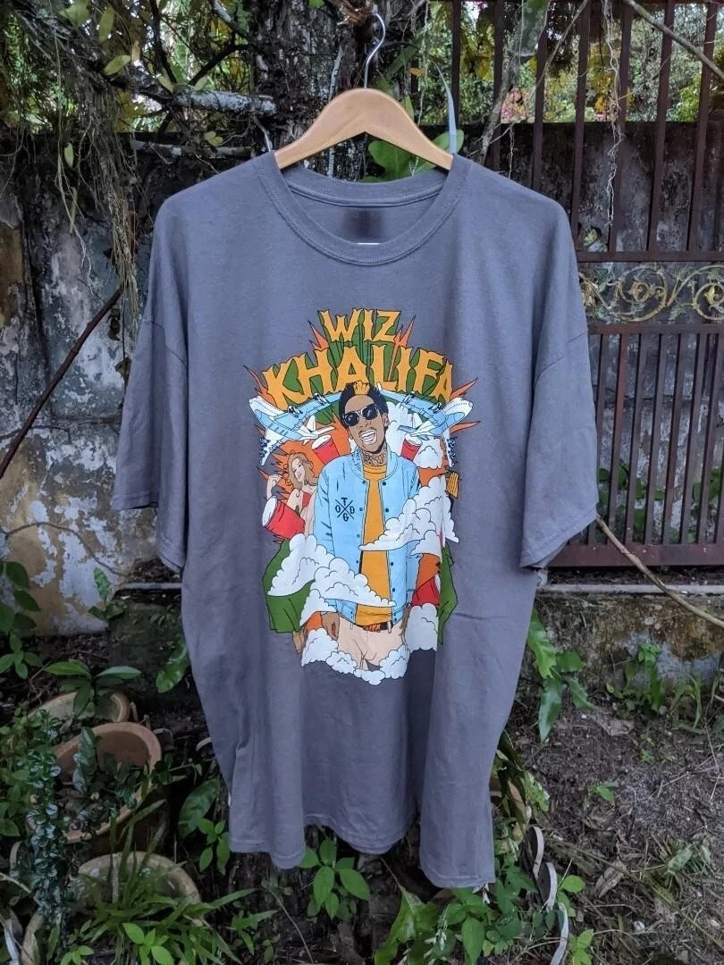 

Rapper Hip-Hop Rap Music Short Sleeve Charcoal C Vintage Mens Short Sleeve Cotton Personalized European American Y2k Cotton