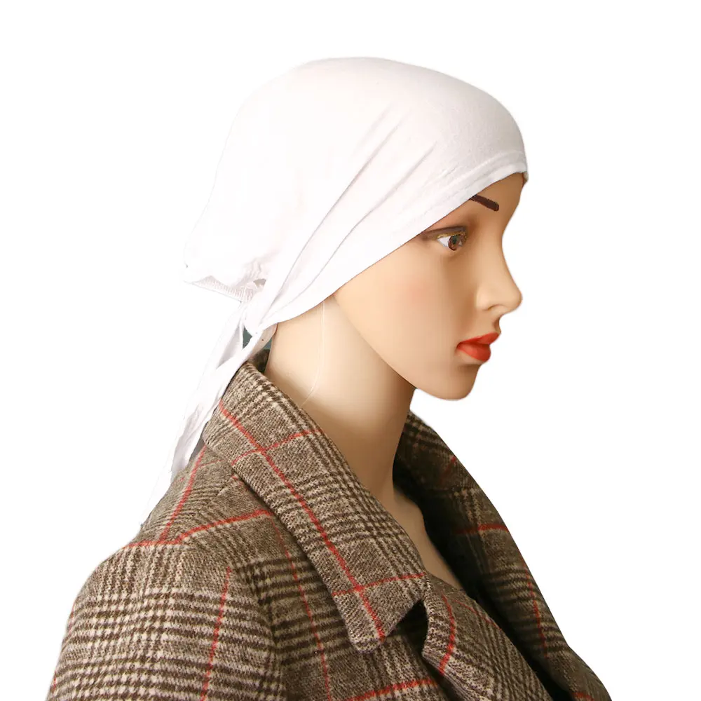 

Fashion Chic Ladies Headwear Underscarf Solid Inner Hijab Caps Muslim Cap Islamic Hijab Women's Hijabs