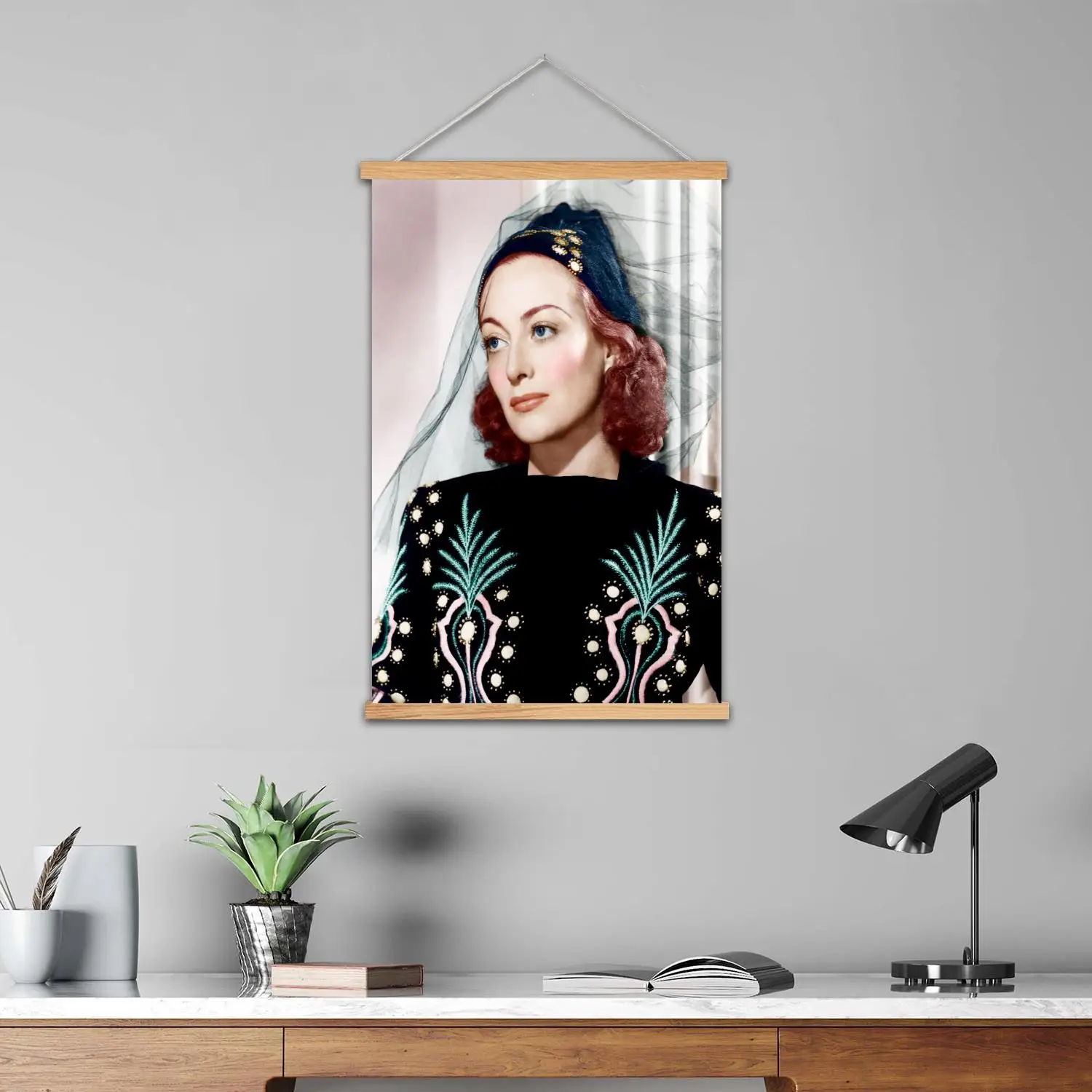 جون كروفورد لوحة جدارية مؤطرة قماش ملصق فني وفن جدران، عائلة حديثة، ديكور غرفة النوم، ملصقات، لوحة زخرفية