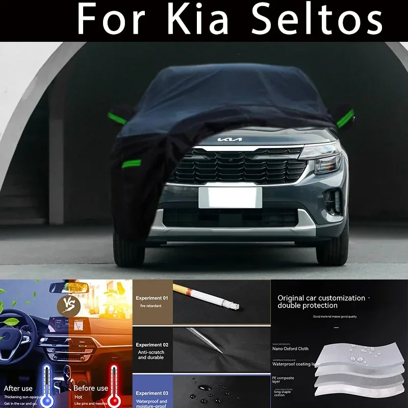 

Для Kia Seltos уличная защита полный автомобильный чехол снежный чехол солнцезащитный козырек водостойкий пылезащитный внешние автомобильные аксессуары