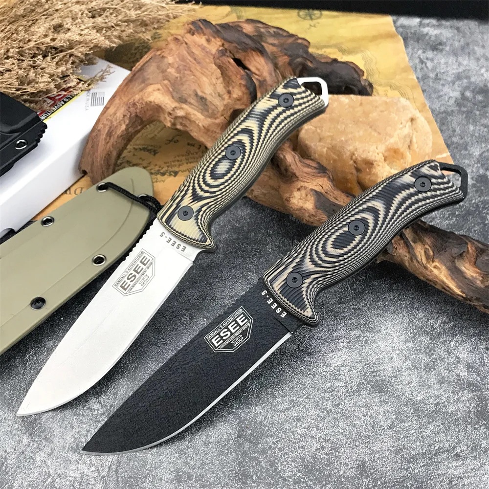 esee-5-fixed-blade-knife-d2-steel-blade-g10-handle-everyday-carry-outdoor-edc-survival-knife-for-camping-hunting-cutting-tool
