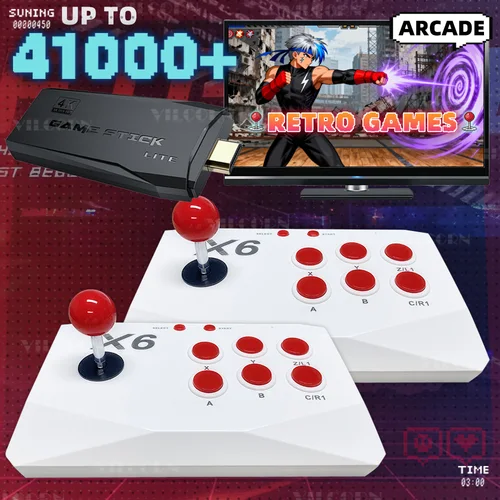 Imagen 1 del producto Consola de videojuegos Arcade, palo de juego de TV 4K con juegos Joysitck de doble Arcade para MAME/Sega/PS1/Atari, máquina de juegos, regalo para niños