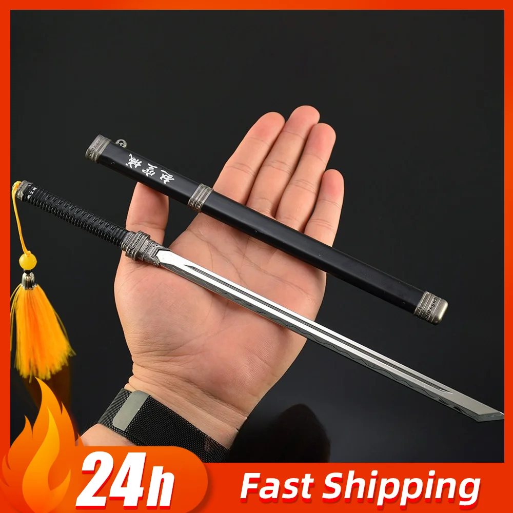 30 cm Slash God Zhao Kongcheng Tang Heng Mes Xingchen Anime Perifere Volledig Metalen Wapen Model Ambachten Mes Speelgoed Middeleeuwse Zwaard