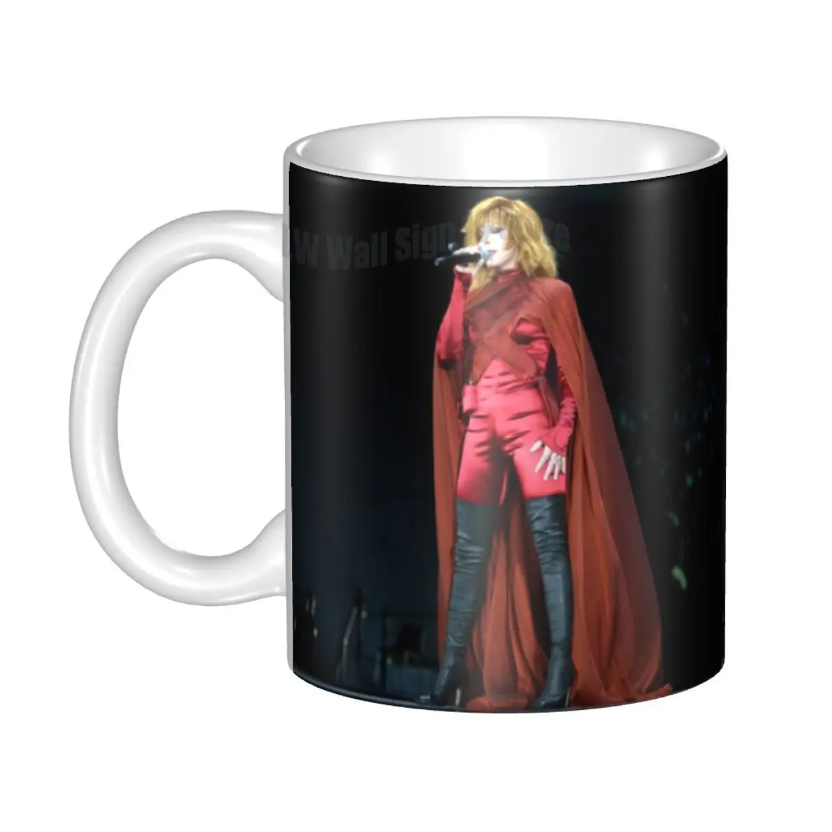 

Pretty Mylene Farmer Mug Customized French Singer Ceramic Coffee Mug Creative Present Outdoor Work Camping Cups And Mugs