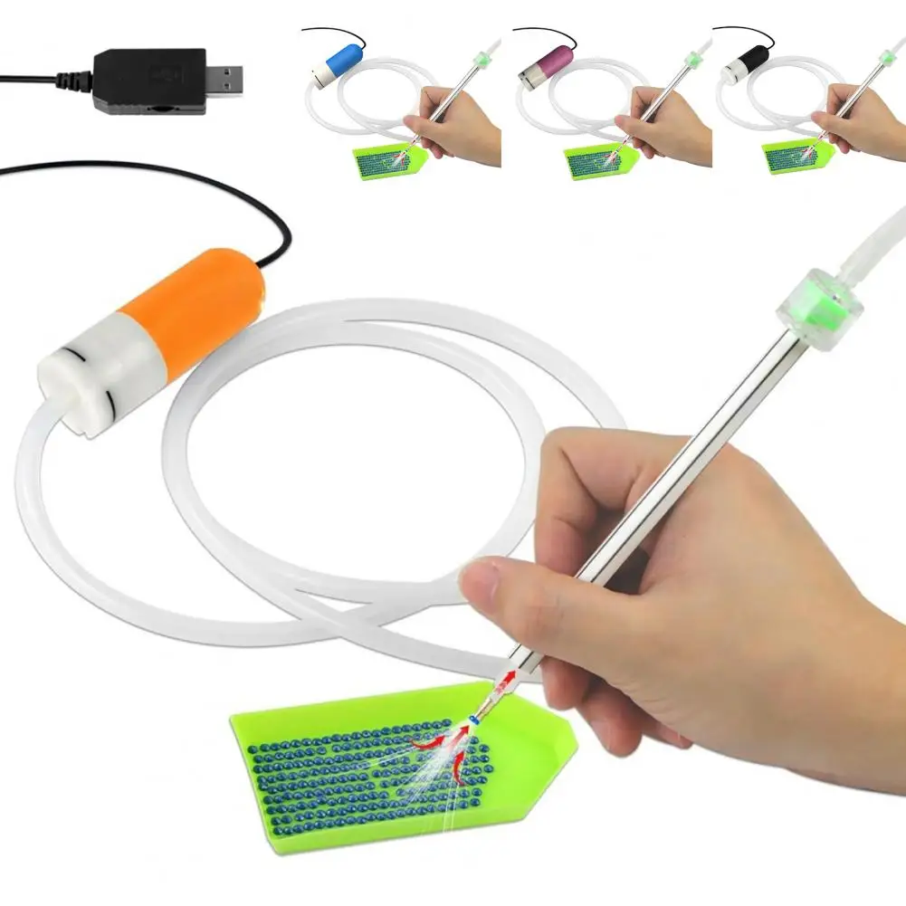 

Vacuum Diamond Art Pen Electric Diamond Pen Wax-Free USB Powered Rhinestone Painting Art Vacuum Pen for DIY Diamond Art Craft