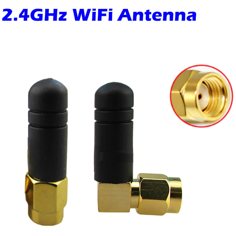 2 szt. Antena 3DBi 2.4Ghz WIFI SMA męski Router Bluetooth anten moduł bezprzewodowy 2.4G Antena zewnętrzna