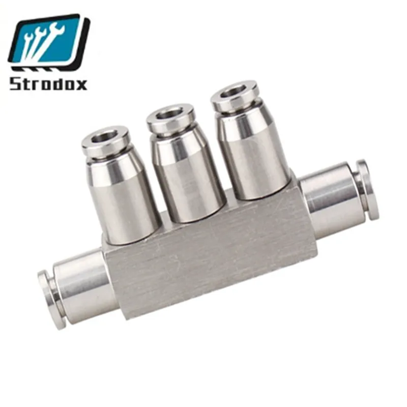 

2 Pieces Stainless Steel Pneumatic Quick Release SPK Series Coupling Five-way Butt Joint High Temperature Resistant