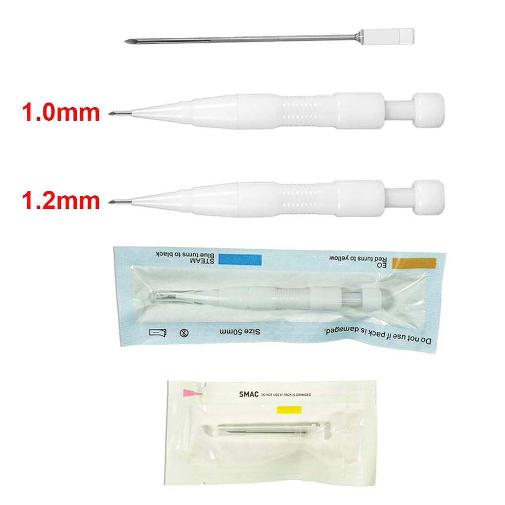 FUE Quick Hair Transplant Pen Precision DHI Micro Needle Hair Follicle Planting Tool 0.7mm-1.2mm for Hair Loss Treatment