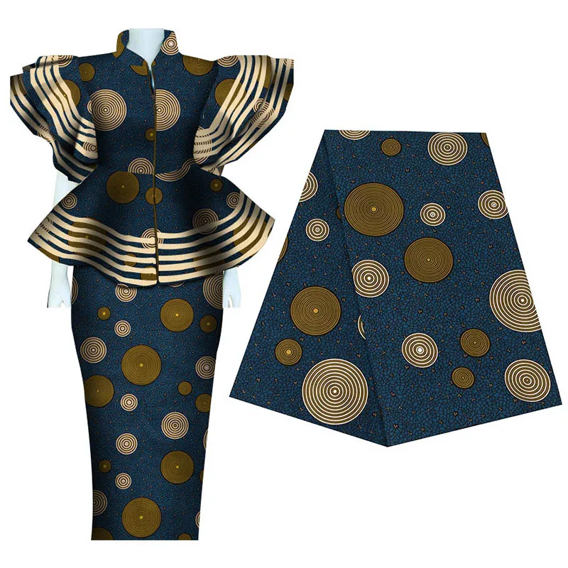 Afrika-Polyester-Wachsdruckstoff 2026 Ankara BintaRealWax Hochwertiger 1/3/6 Yards afrikanischer Stoff für Partykleid