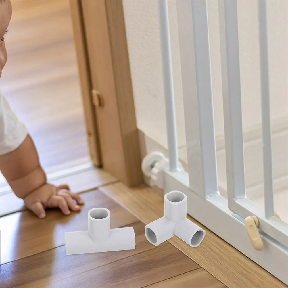 

10pcs Connector Accessories T-Shaped Triangle Joints Sturdy Plastic Pipe Fittings Easy Assembly Safe Play Yard