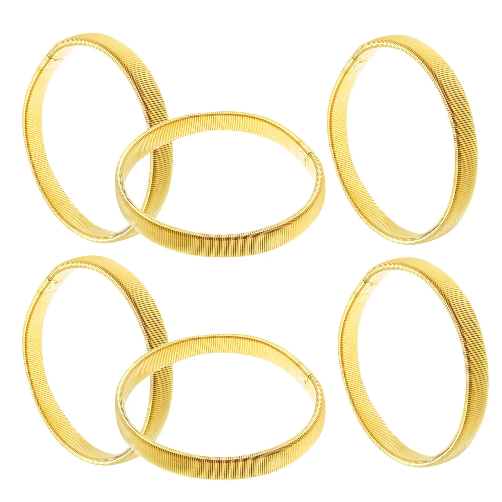 

6 шт. металлических пружинных браслетов для мужчин, эластичные регулируемые браслеты-манжеты, повседневные и нарядные аксессуары